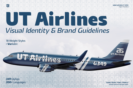 UT Airlines - A Humanist Sans Serif Font - Corporate fonts
