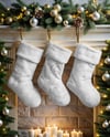 Three Christmas Stockings Mockup
