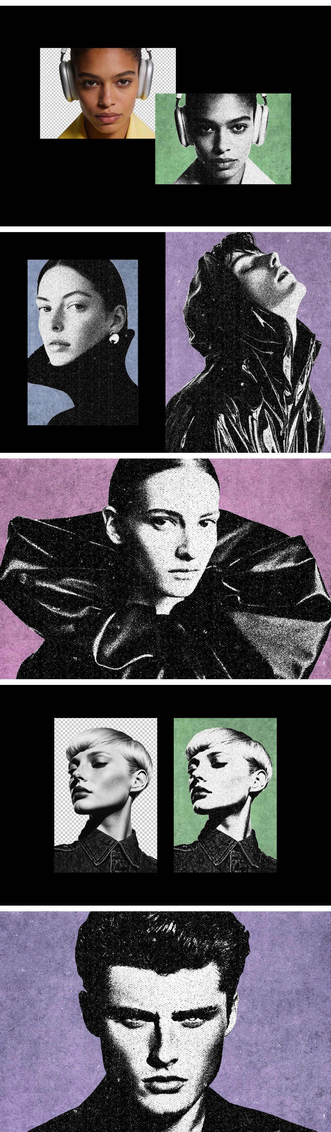 Grunge Halftone Photo Effect