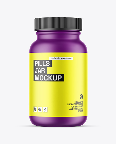 Matte Plastic Pill Jar Mockup - Packaging mockups