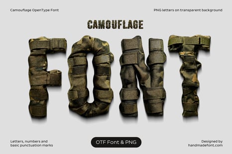 Camouflage Font - Cool Fonts