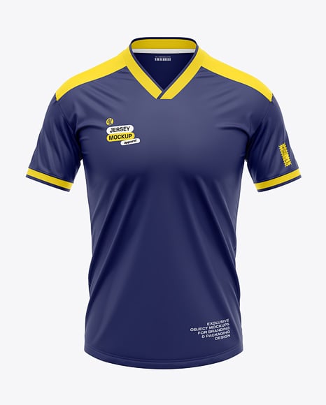Men&#039;s V-Neck Jersey Mockup