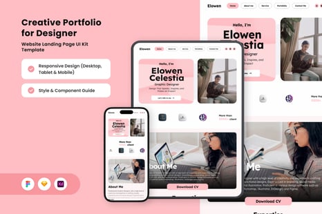 Elowen Celestia - Artistic Portfolio Landing Page