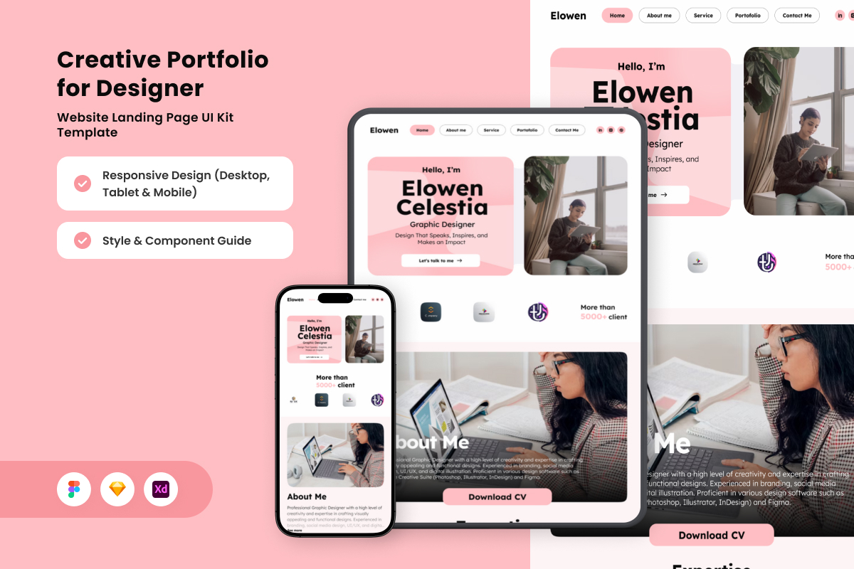 Elowen Celestia - Artistic Portfolio Landing Page