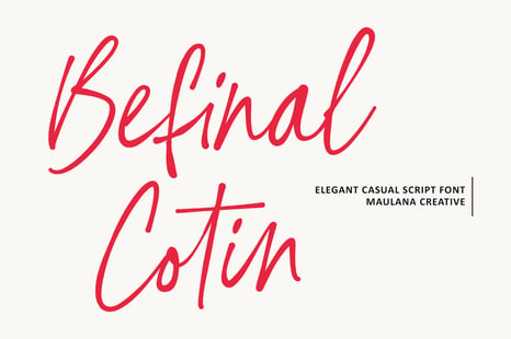 Befinal Cotin Elegant Casual Script Font