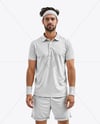 Bearded Man Wearing a Tennis Kit Mockup