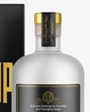 Frosted Glass Bottle with Box Mockup