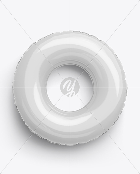 Glossy Swim Ring Mockup - Top View