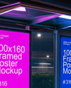 Bus Stop with Posters Mockup
