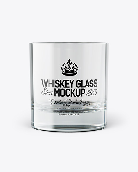 Clear Whisky Tumbler Glass Mockup