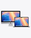 Apple IMac with Macbook Mockup