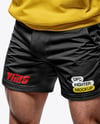 Male UFC Fighter Wearing Hoodie and Papakha Hat Mockup