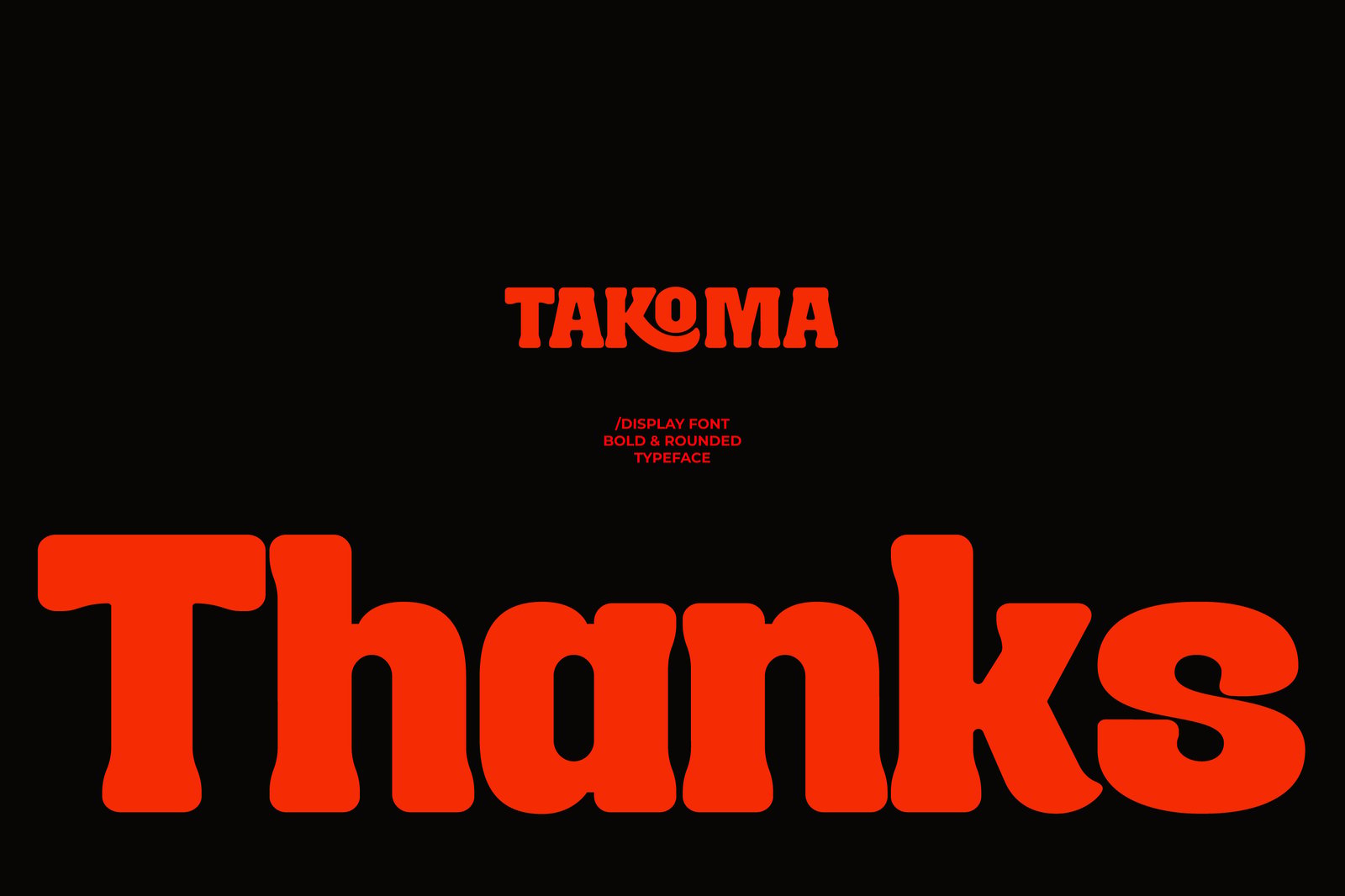 Takoma - Bold Display Font