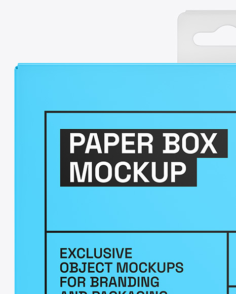 Matte Paper Box w/ Hang Tab Mockup