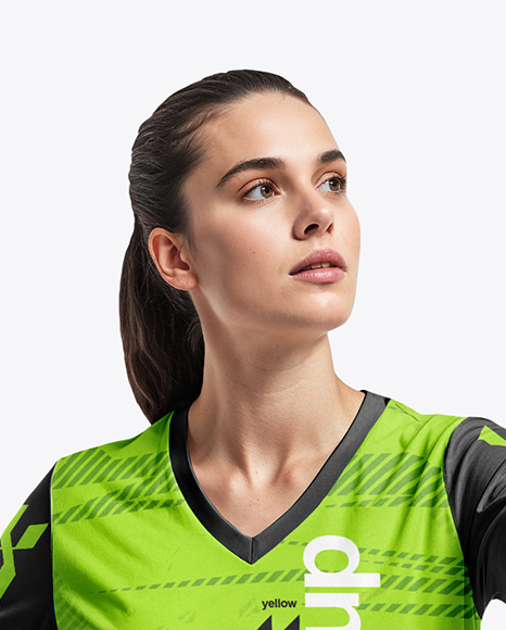 Woman Wearing Badminton Uniform Mockup