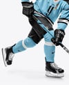 Man Wearing Full Ice Hockey Kit Mockup