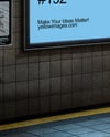 Framed Poster in Subway Mockup