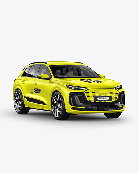 Electric Premium SUV Mockup - Half Side View - Vehicle wrap mockup