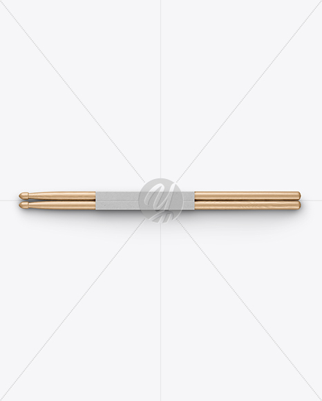 Glossy Wooden Drumsticks Mockup