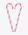 Two Candy Canes Mockup