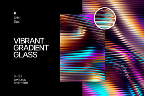 Vibrant Ribbed Glass Collection - Textures