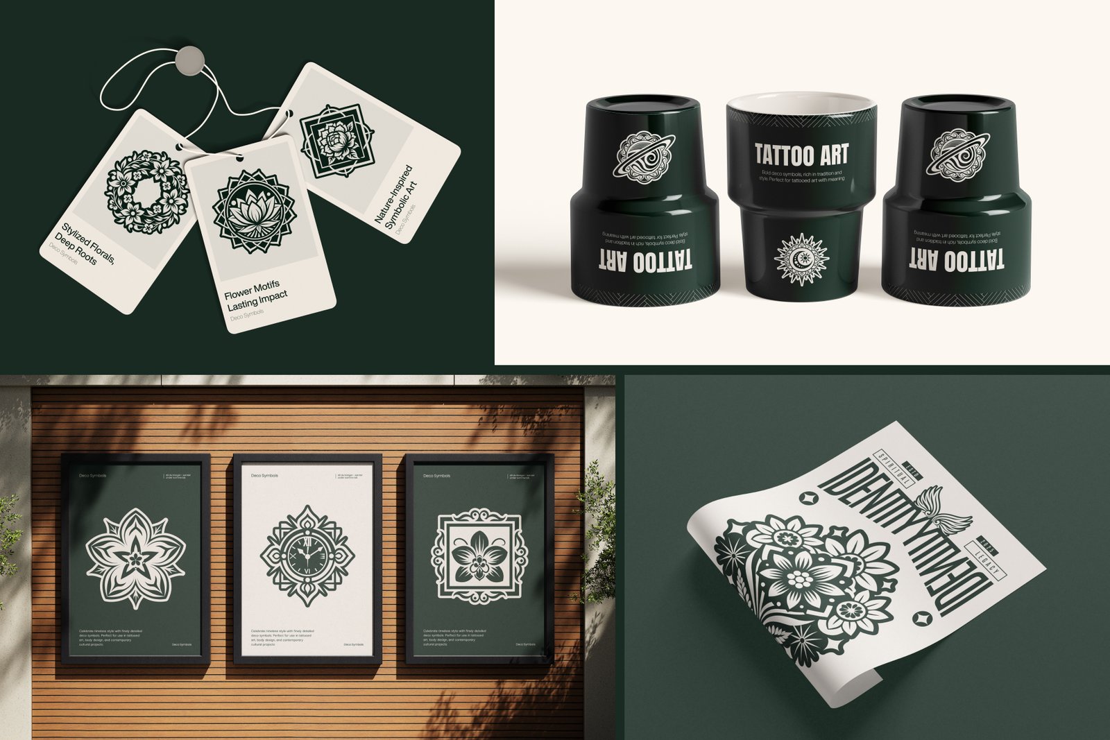 Deco Symbols and Tattoo Art Set