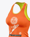 Women's Ribbed Tank Top Mockup - Half Side View