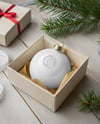 Glossy Christmas Ball in a Box Mockup