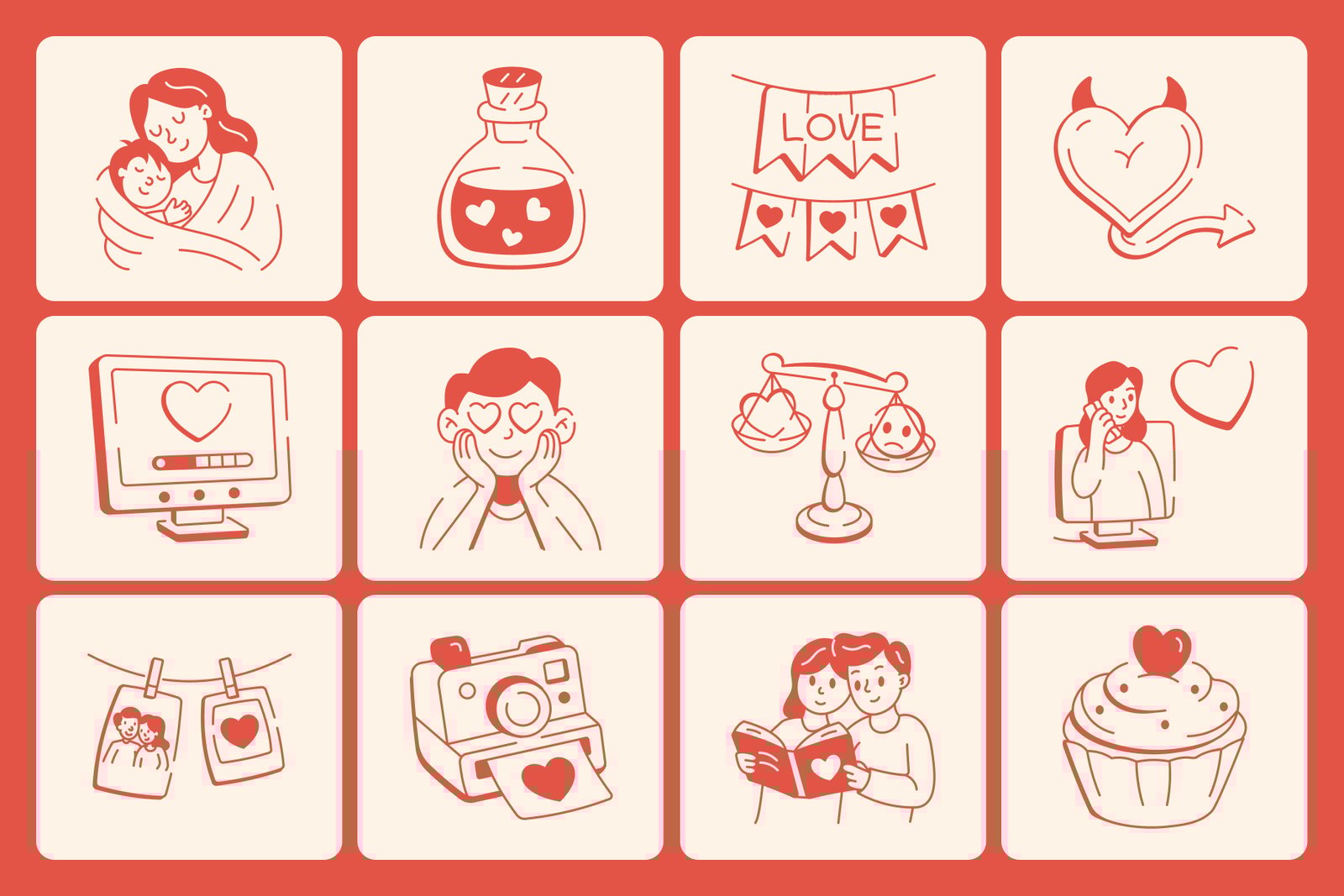 Love Doodles Set
