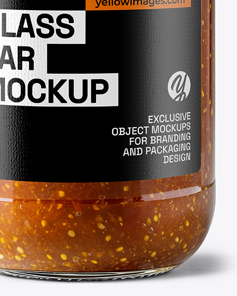 Glass Jar with Tomato Chutney Mockup