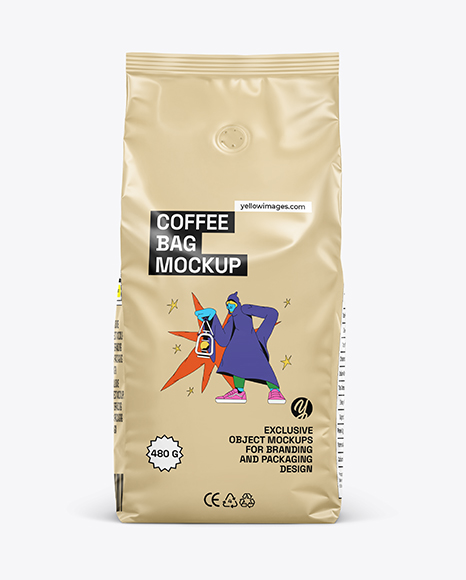 Matte Coffee Bag Mockup