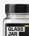 Square Plastic Jar with Fine Sea Salt Mockup