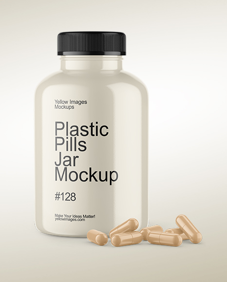 Plastic Pills Jar Mockup