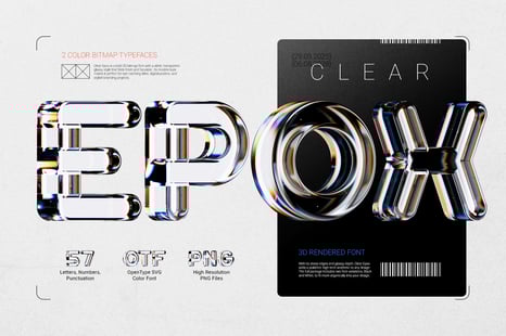Clear Epox - Color Bitmap Font - Cool Fonts