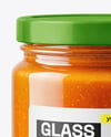 Clear Glass Jar with Lobster Bisque Mockup