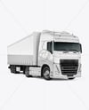 Semi Trailer Truck Mockup - Front Half Side View