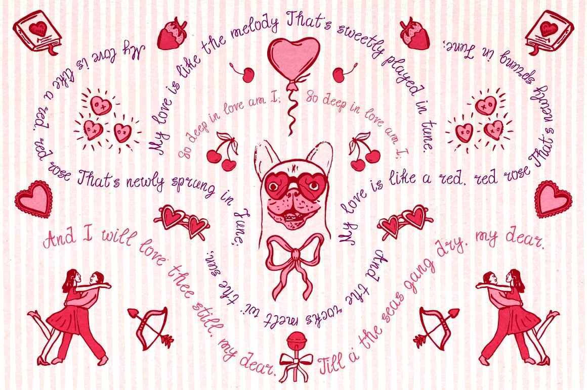 New Amour romantic handwritten font