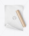 Poster with Kraft Paper Tube Mockup