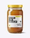 Glass Jar with Beef Bone Broth Mockup