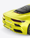 Sport Car Mockup - Back Half Side View