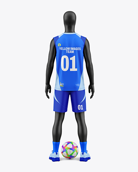 Training Sleeveless Kit Mockup - Back View