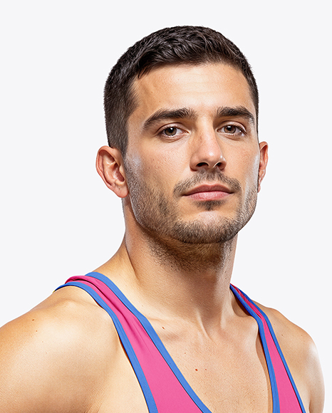 Man Wearing Wrestling Uniform Mockup