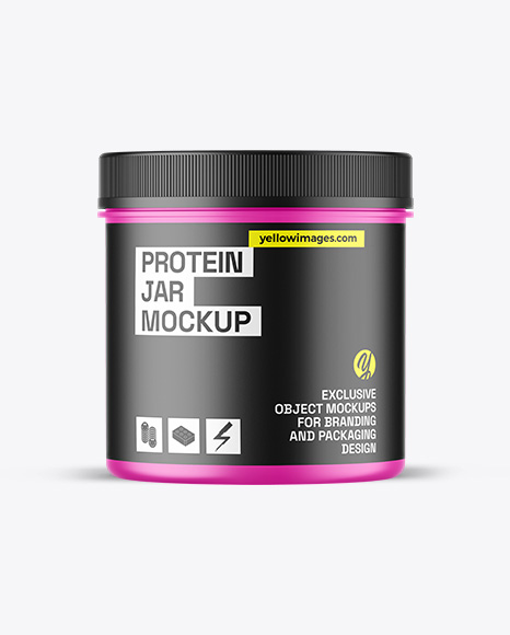 Matte Protein Jar Mockup