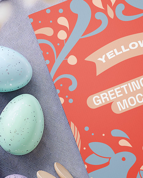 Minimal Easter Greeting Card Mockup