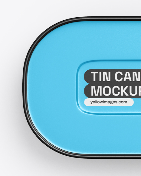 Oval Tin Can Mockup – Top View