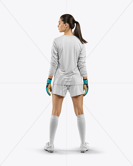 Female Soccer Goalkeeper Wearing Long Sleeve Jersey Mockup