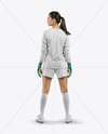 Female Soccer Goalkeeper Wearing Long Sleeve Jersey Mockup