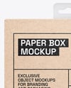 Kraft Paper Box w/ Hang Tab Mockup