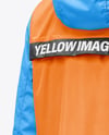 Hooded Windbreaker Jacket Mockup - Back Half Side View