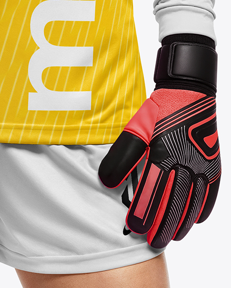 Female Soccer Goalkeeper Wearing Long Sleeve Jersey Mockup